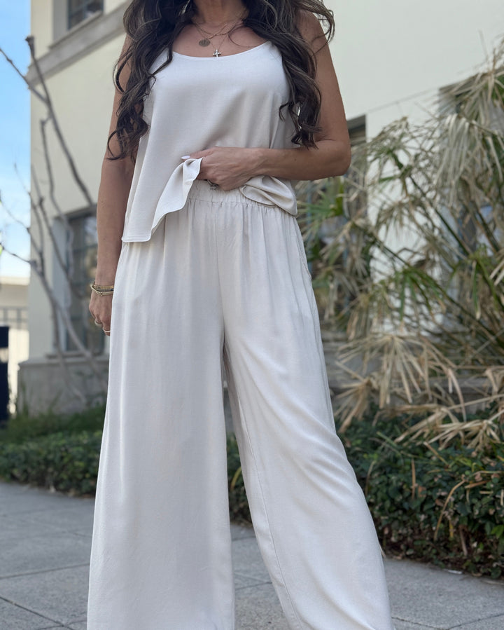 The Isla Pants - Sand Beige
