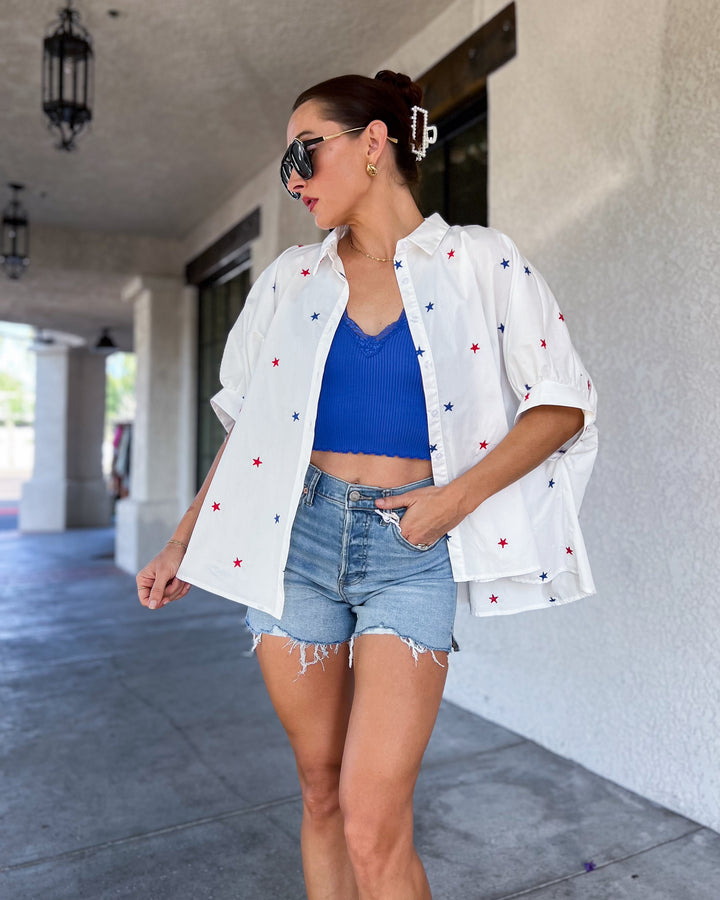 The Star Red White and Blue Blouse