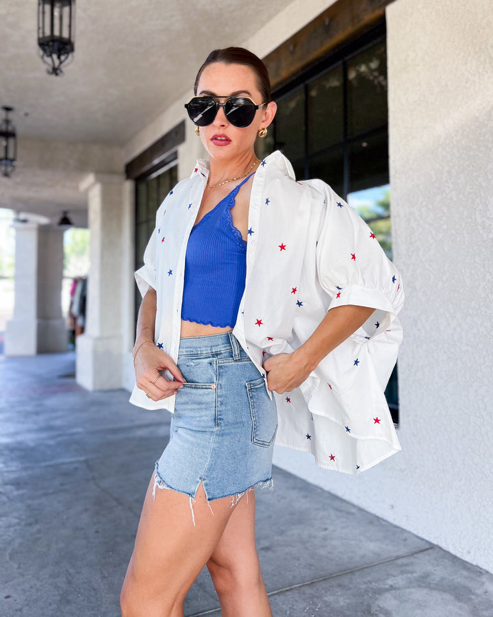 The Star Red White and Blue Blouse