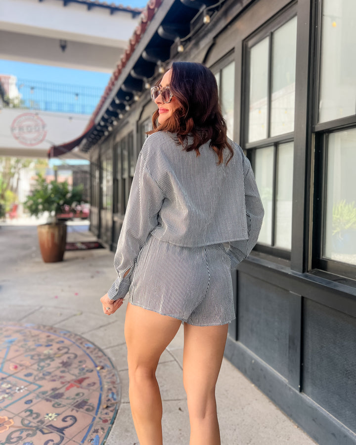 The Dahlia Drawstring Shorts - Black