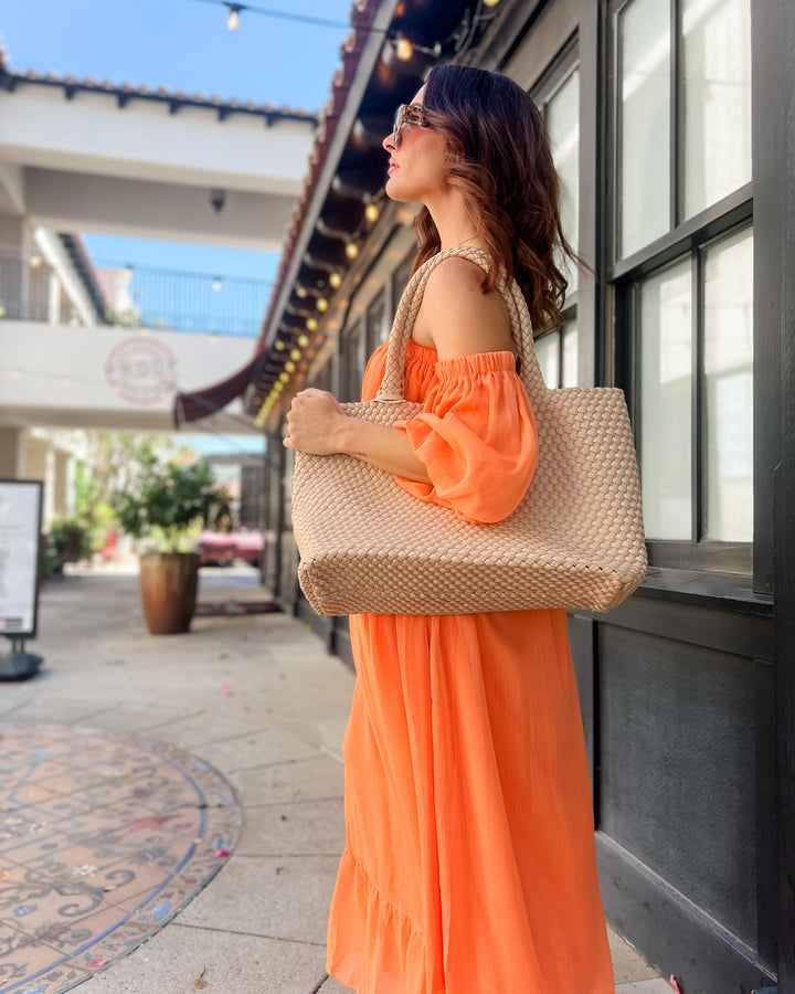 The Solana Woven Tote - Natural