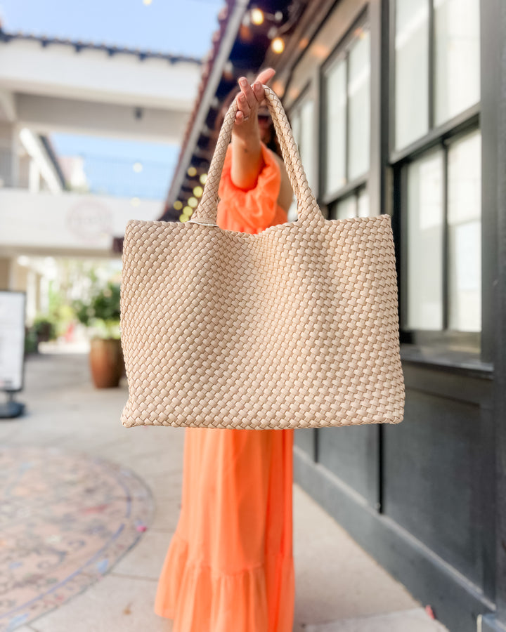 The Solana Woven Tote - Natural