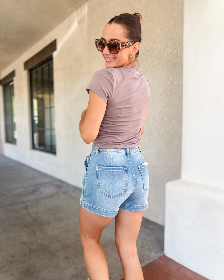 Rachel Everyday Tee - Deep Taupe