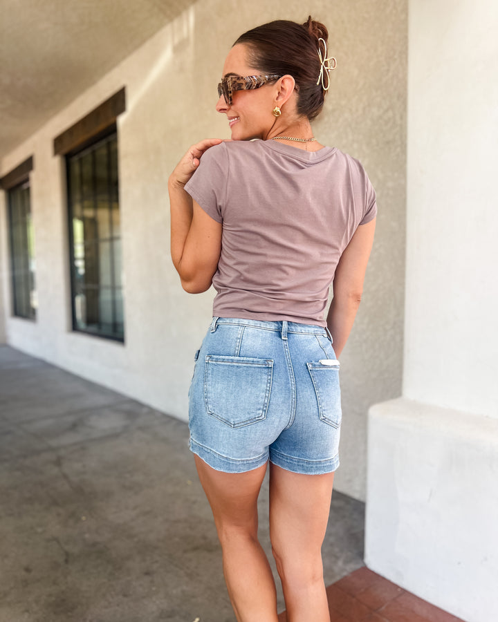 Rachel Everyday Tee - Deep Taupe