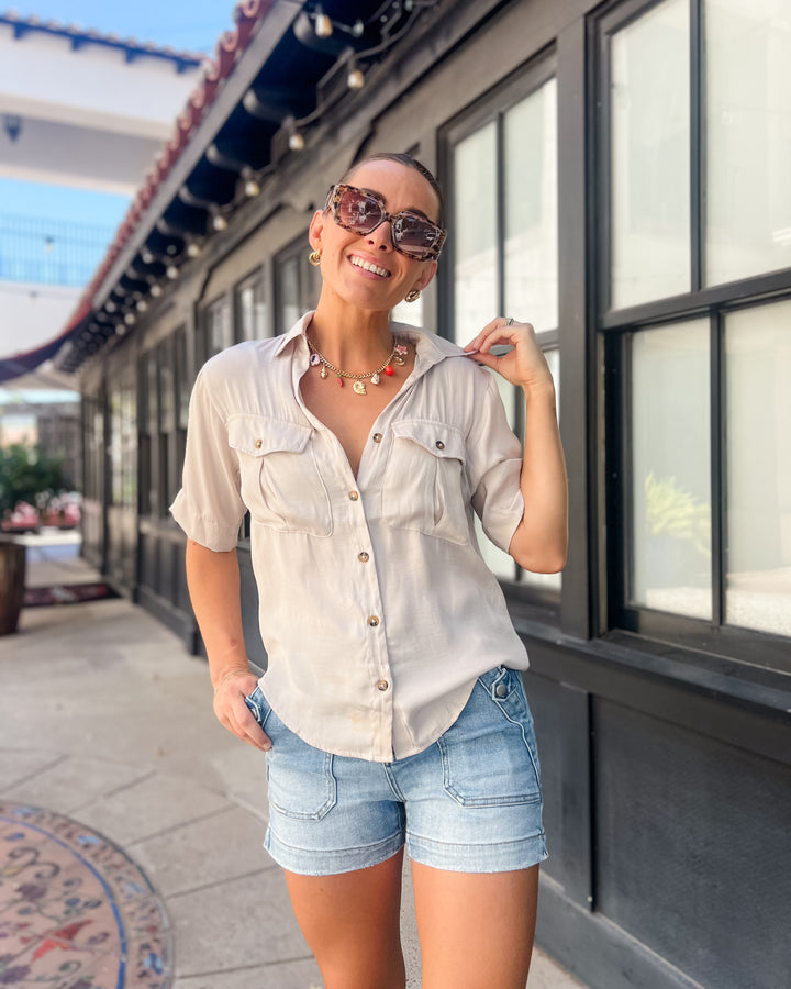 The Elizabeth Striped Top - Pink