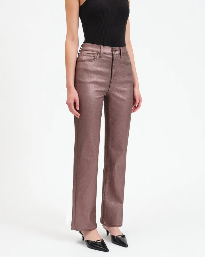 Sundaze High Rise Vintage Straight in Coated Penny by Daze Denim
