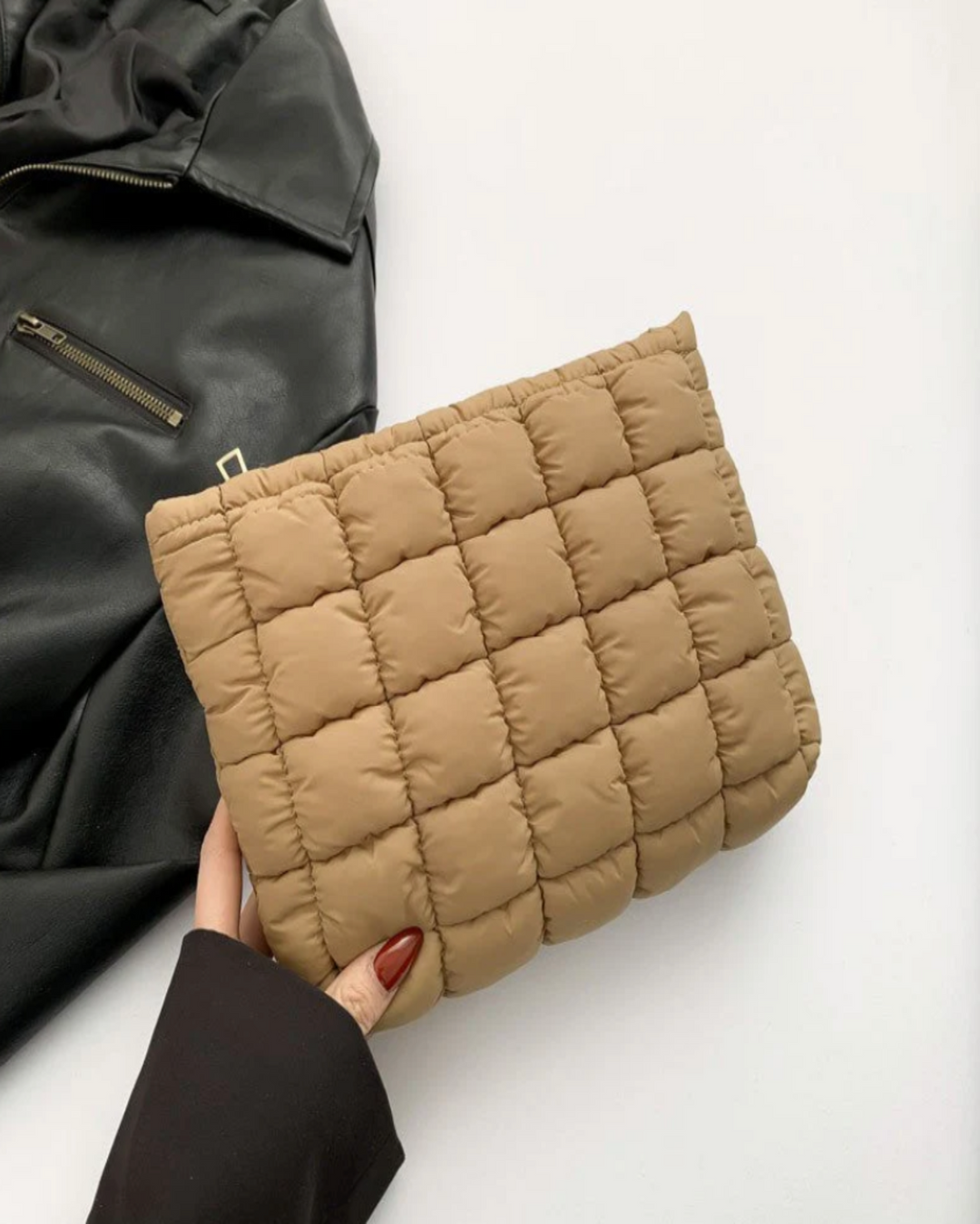 Puffy Cosmetic Bag - Tan