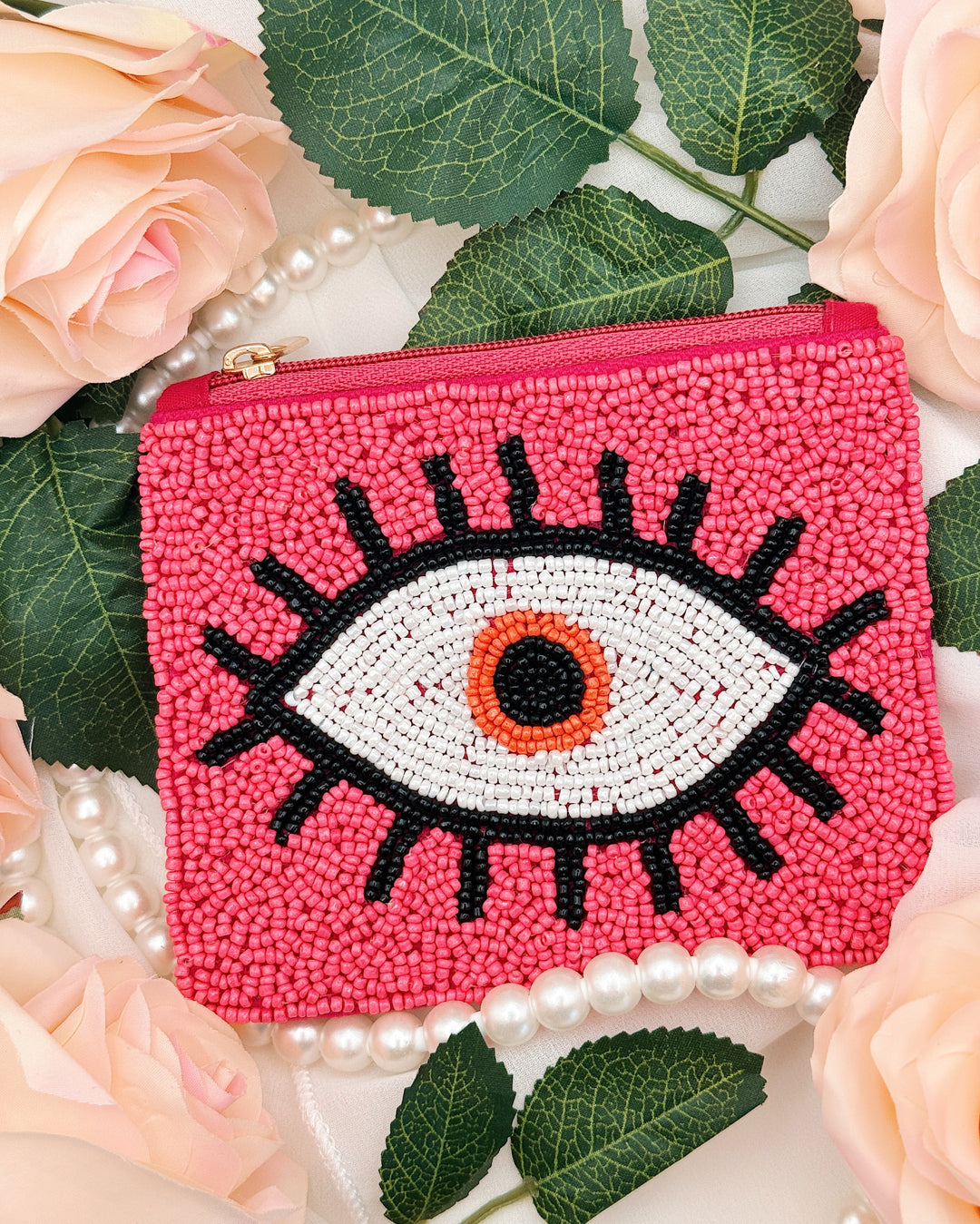 Evil Eye Coin Pouch - Hot Pink