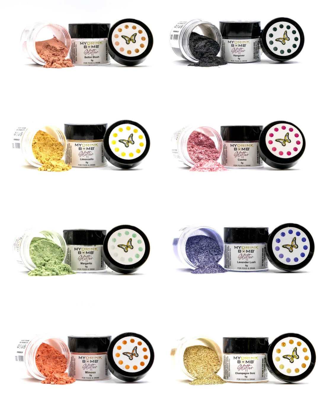 Edible Food and Drink Glitter - 5g Jars