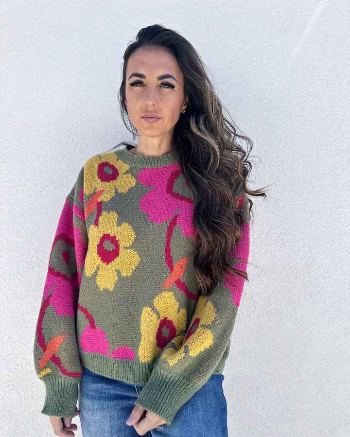 The Abbey Floral Sweater