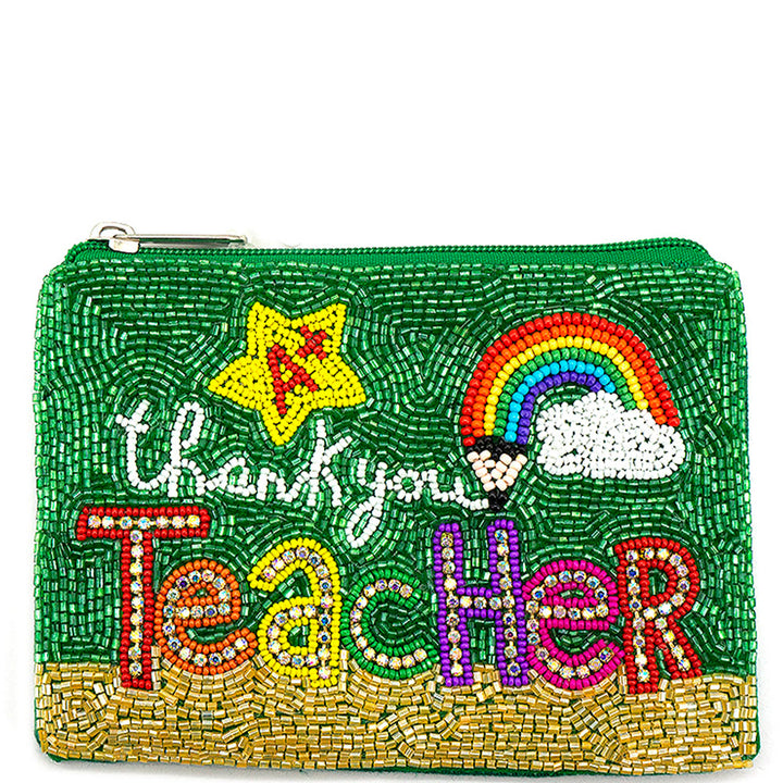 Teacher Beaded Coin Pouches