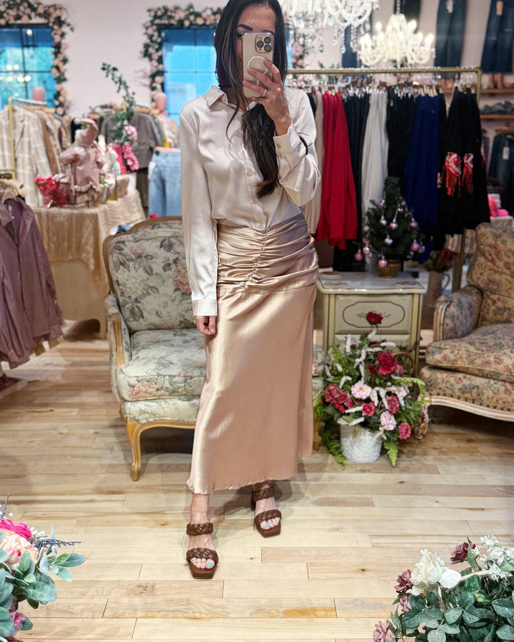 The Jessica Satin Skirt