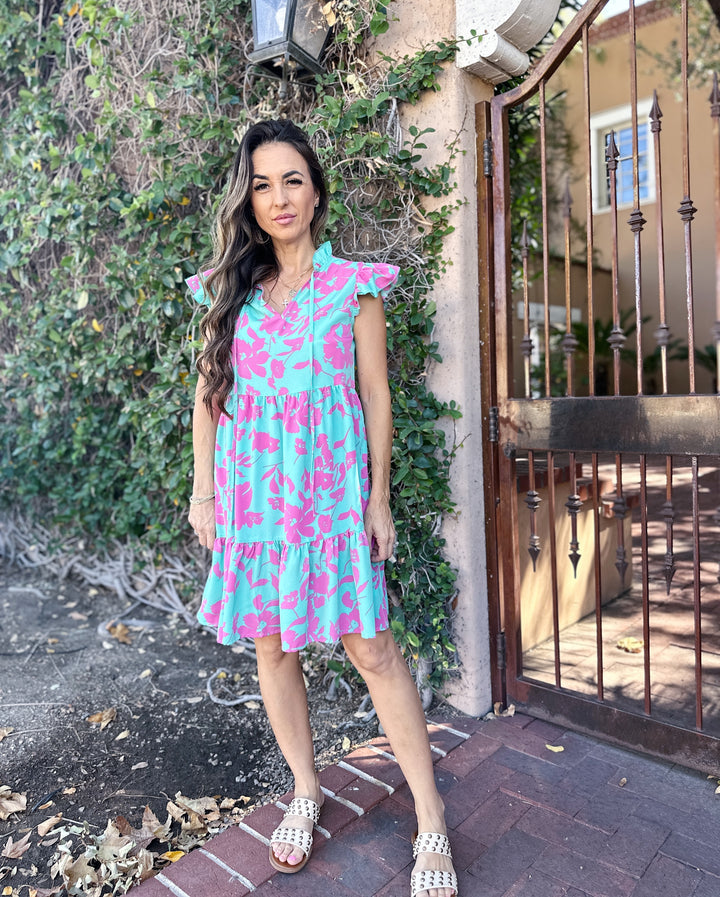 The Bianca Floral Front Tie Dress