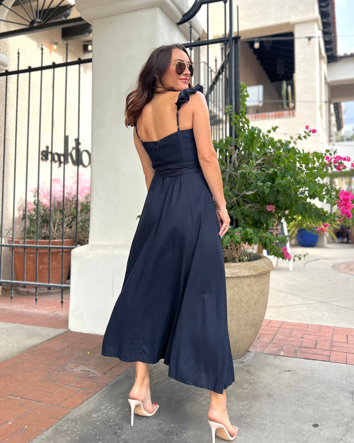 The Elena Corset Dress - Navy