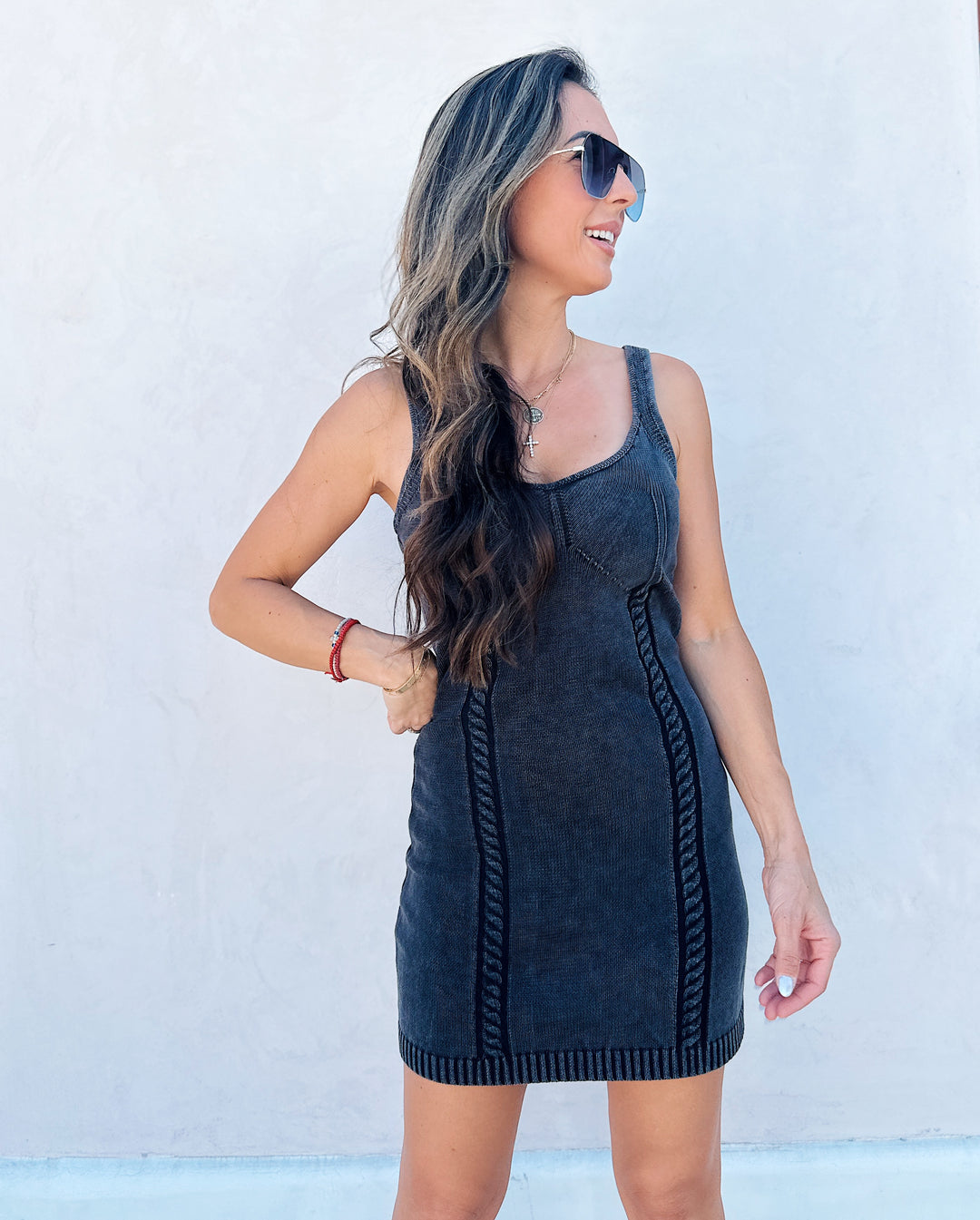 The Julia Cable-Knit Mini Sweater Dress