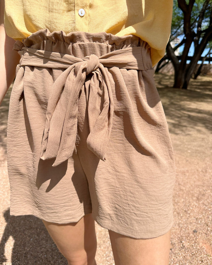 Mocha Paperbag Shorts