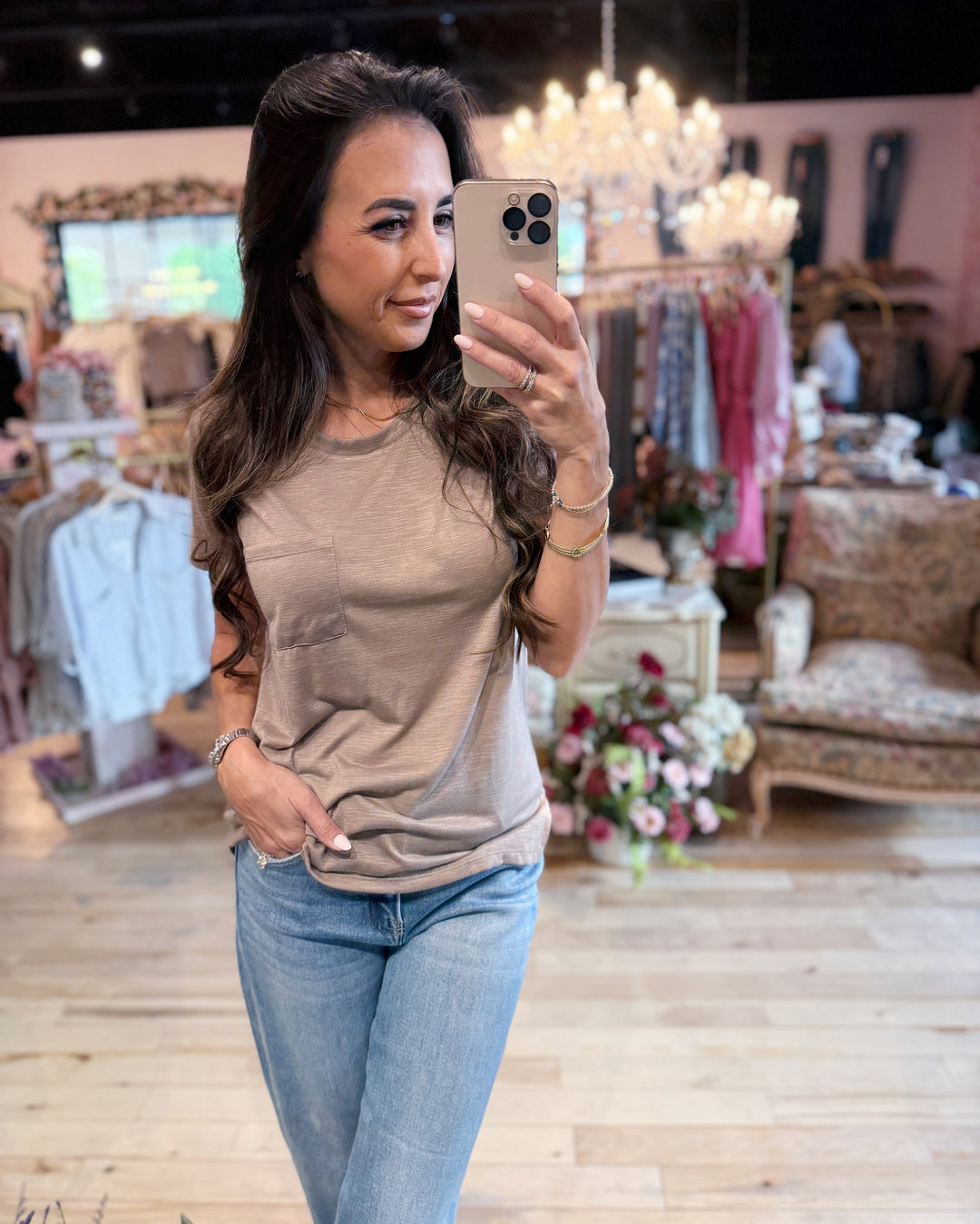 The Lila Tee - Stone