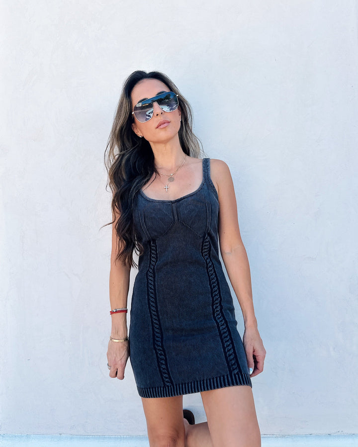 The Julia Cable-Knit Mini Sweater Dress