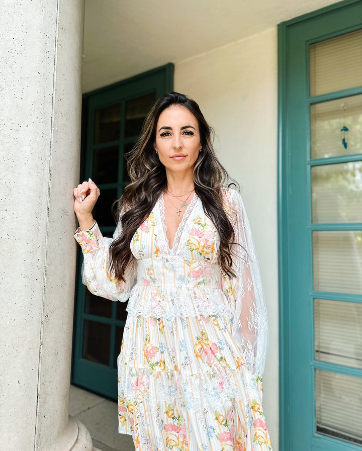 Lace and Floral Dress