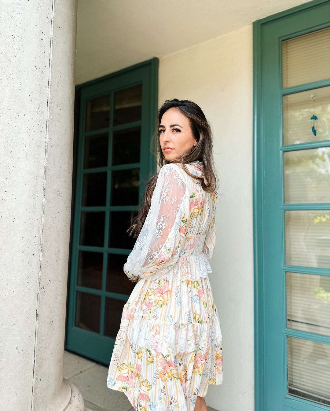 Lace and Floral Dress