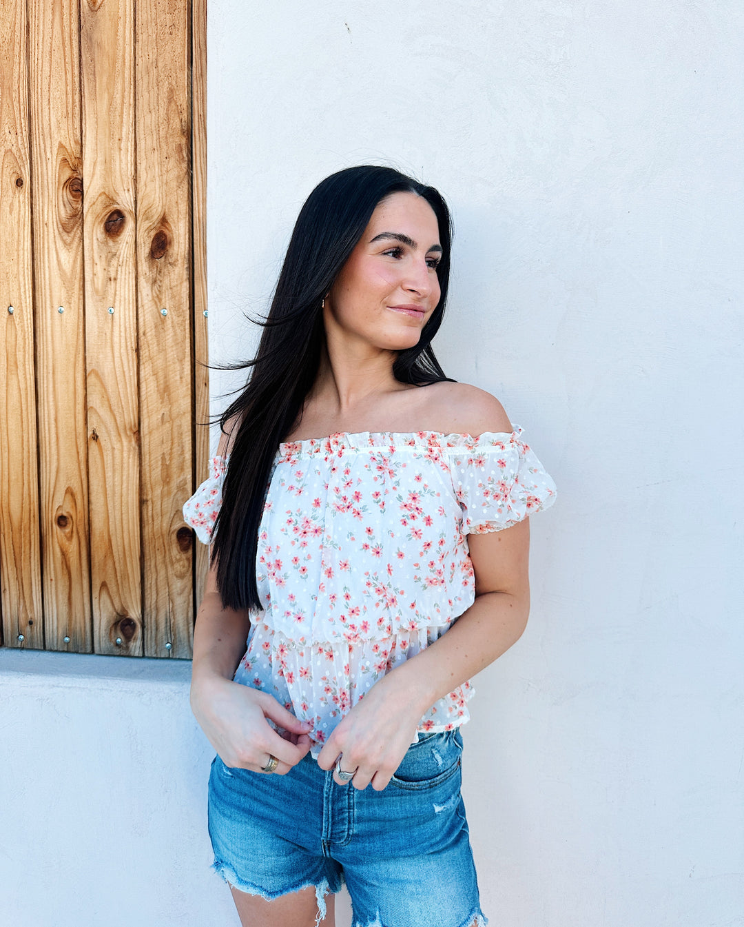 Feelin' Pretty Cinch Waist Floral Blouse