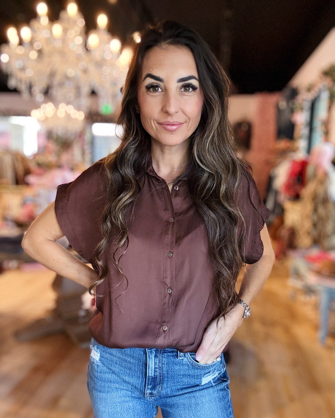 The Samantha Button Down Blouse