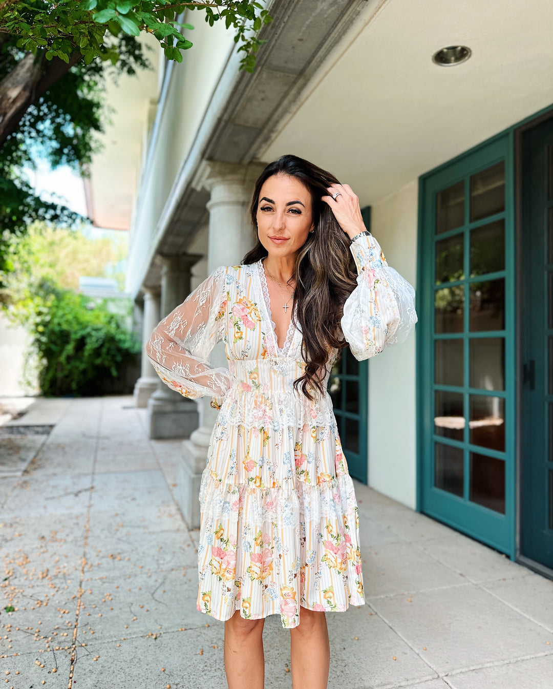 Lace and Floral Dress