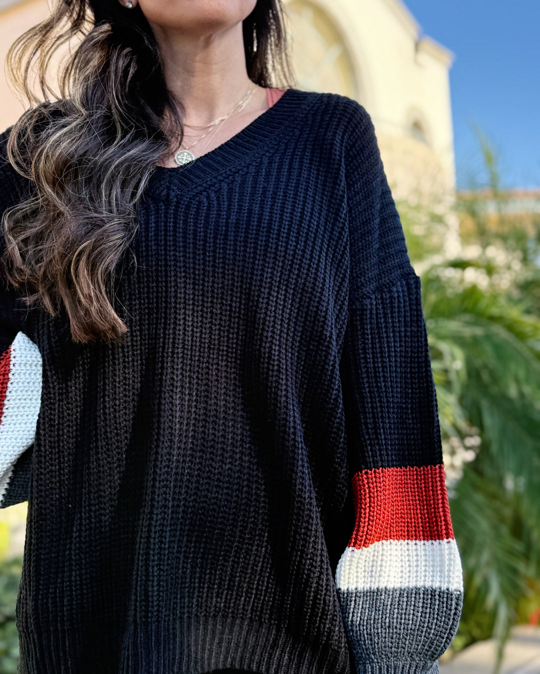 Just A Little Stripe Block Sweater