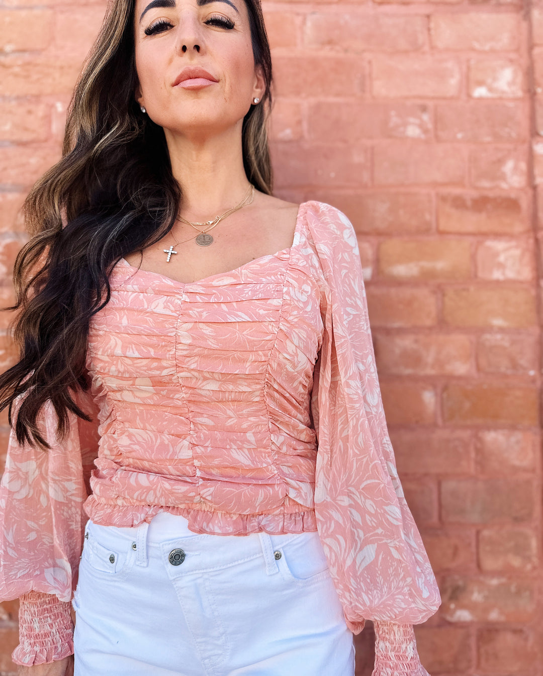 Jacqueline Blush Blouse