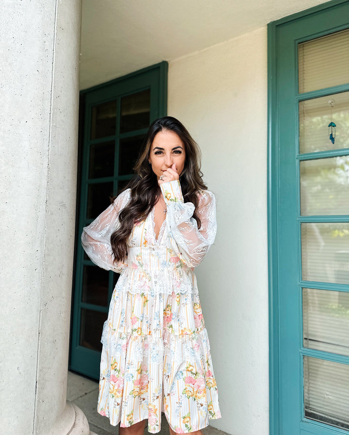 Lace and Floral Dress