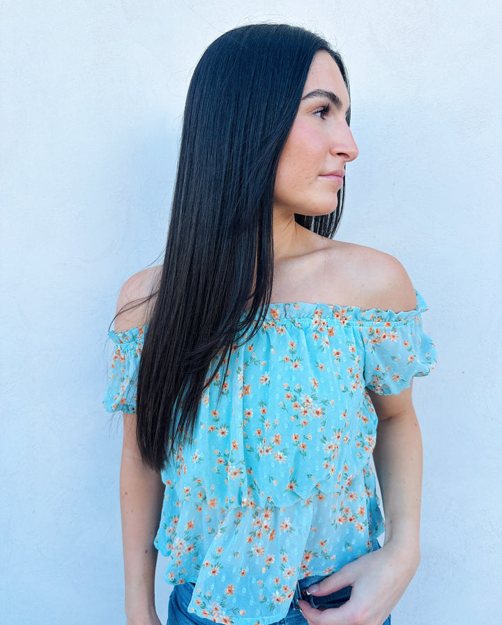 Feelin' Pretty Cinch Waist Floral Blouse