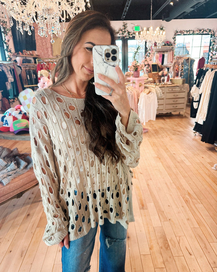 Holly Oversized Knit Cover Top