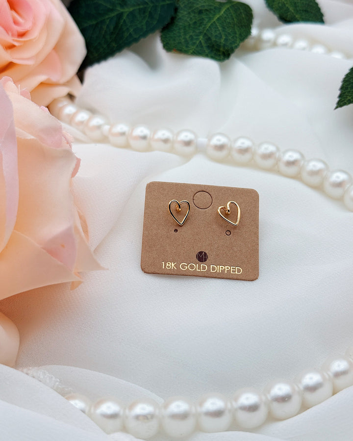 Open Heart Stud Earring