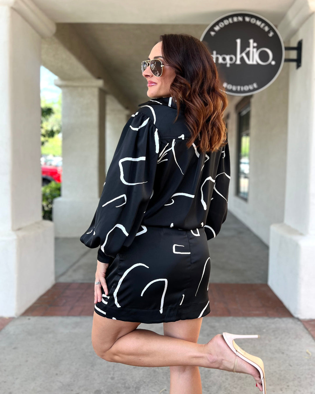 The Mia Abstract Wrap Skirt
