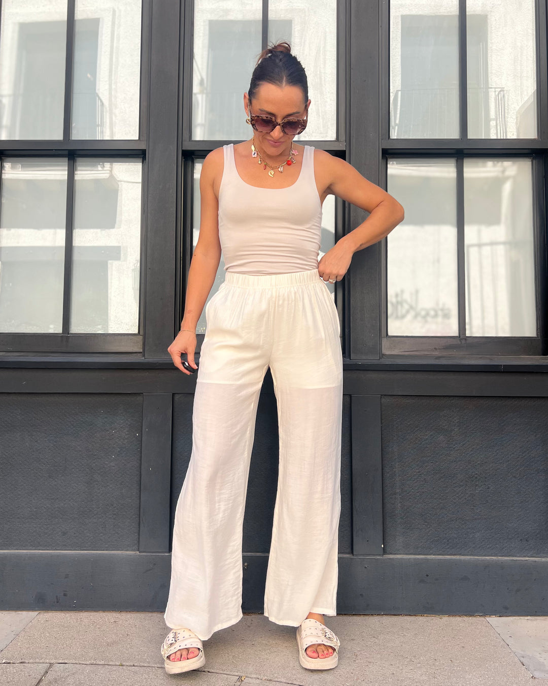 The Elise Tank - Sand Beige