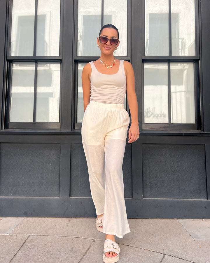 The Elise Tank - Sand Beige
