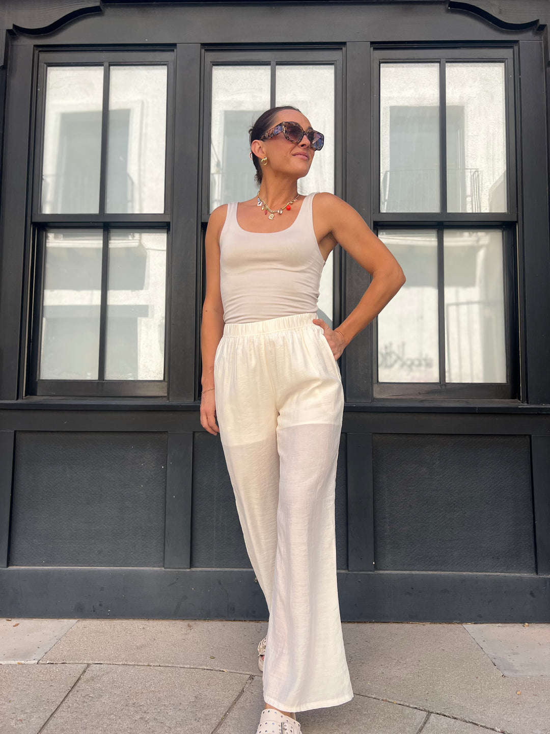 The Elise Tank - Sand Beige