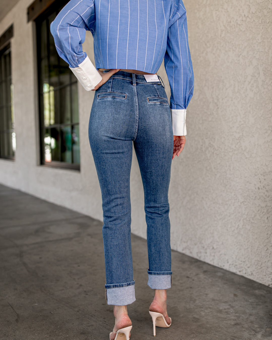 The Allison High Rise Ankle Jean with Tummy Control