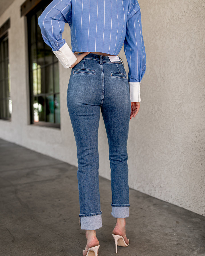 The Allison High Rise Ankle Jean with Tummy Control