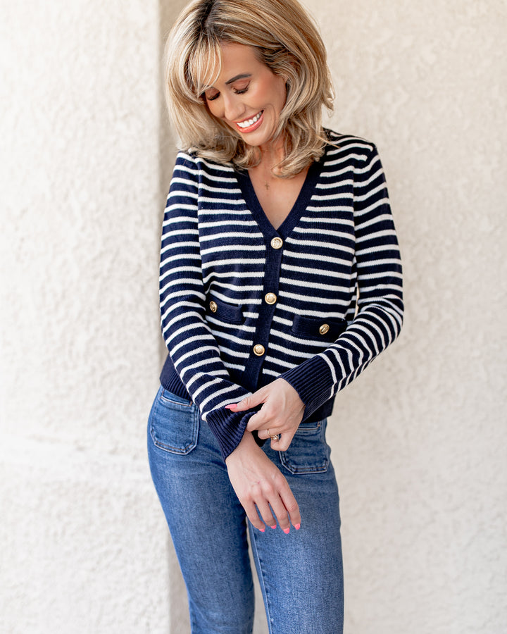Nautical Stripe Cardigan