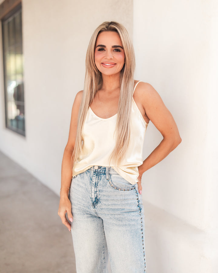 The Bobby Satin Cami - Banana
