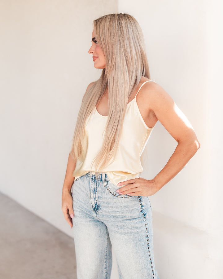 The Bobby Satin Cami - Banana