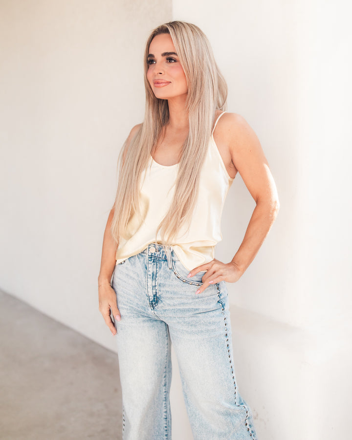 The Bobby Satin Cami - Banana