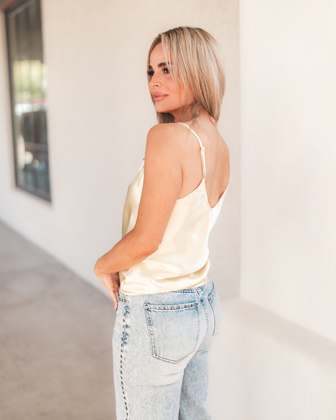 The Bobby Satin Cami - Banana