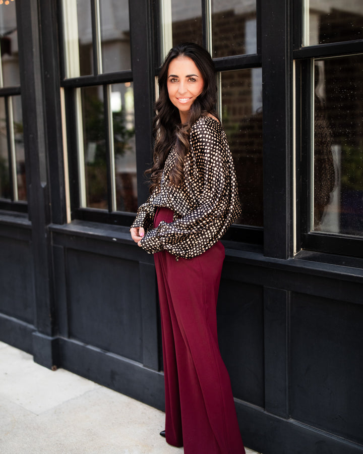 The Romy Pants - Burgundy