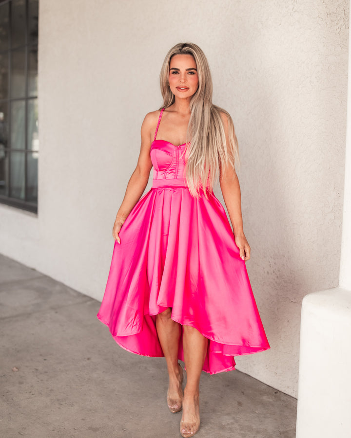 The Alessia Satin Corset Dress