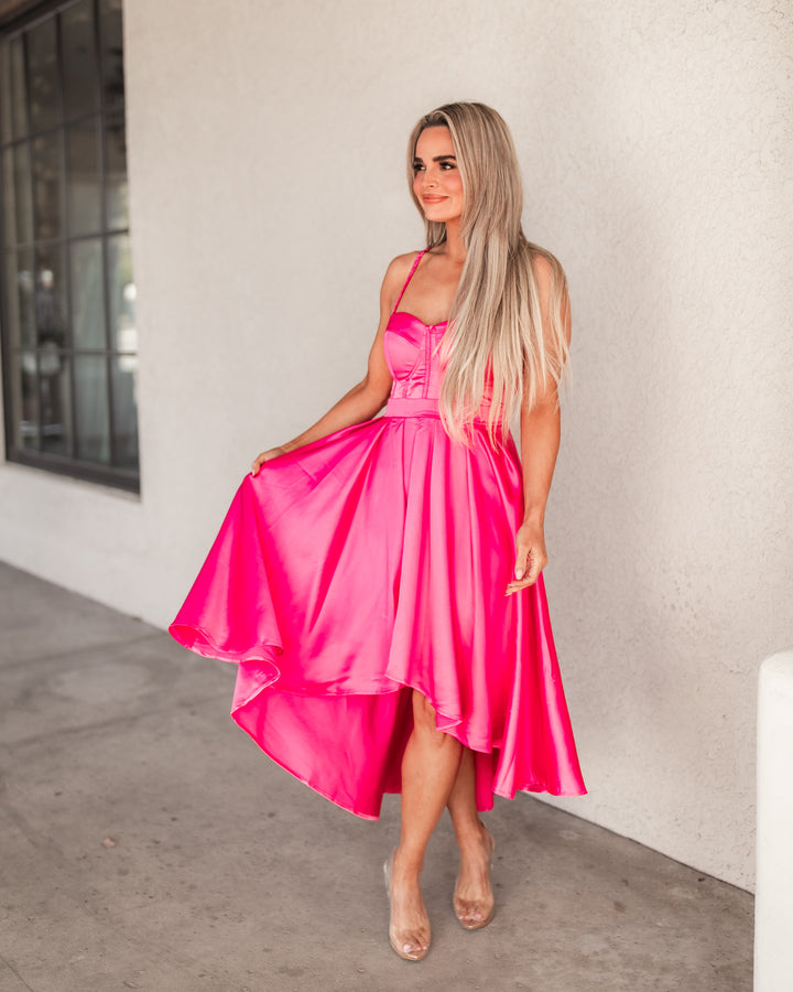 The Alessia Satin Corset Dress