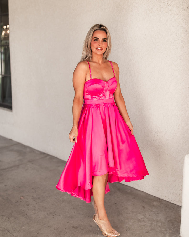 The Alessia Satin Corset Dress