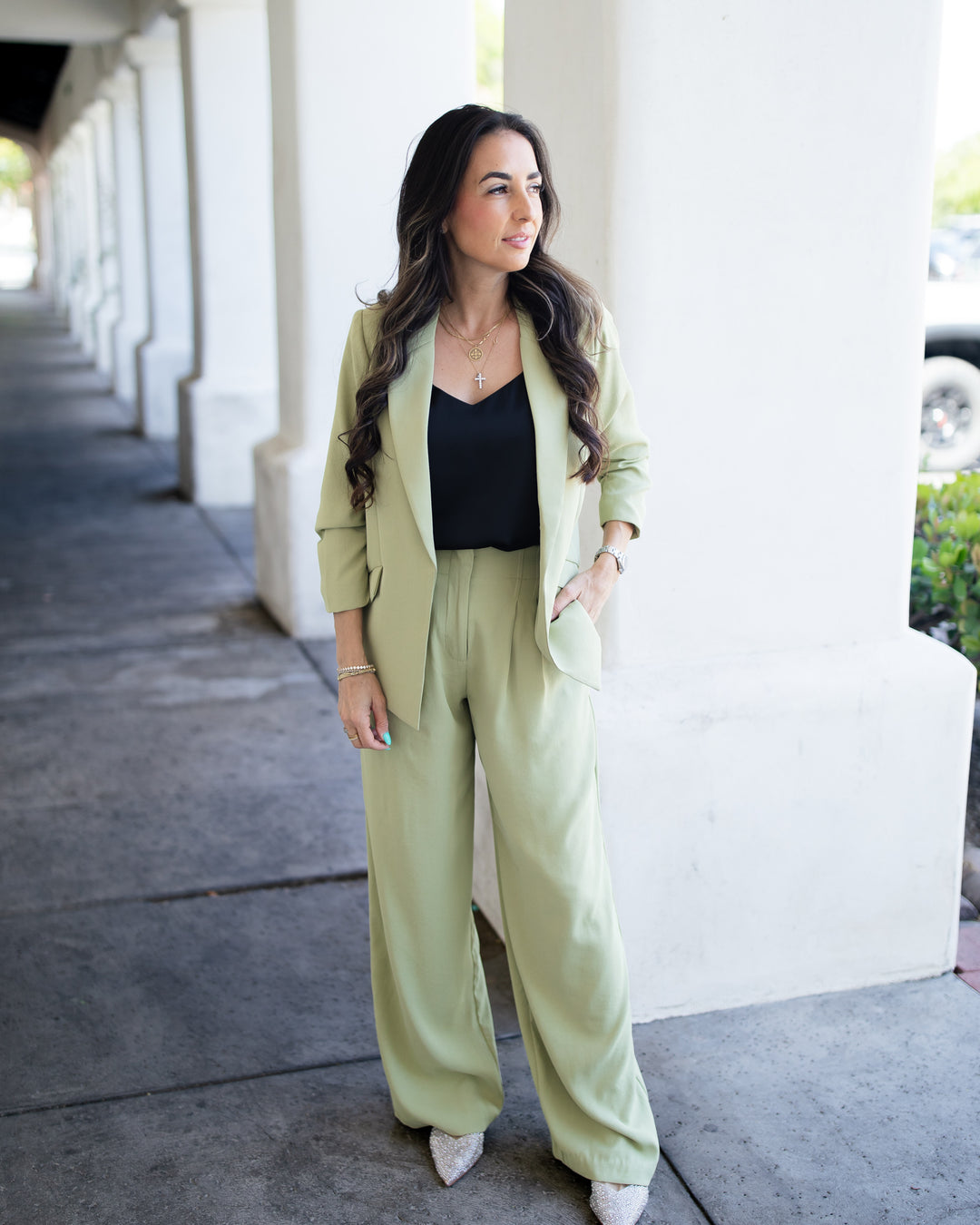 The Romy Blazer - Sage