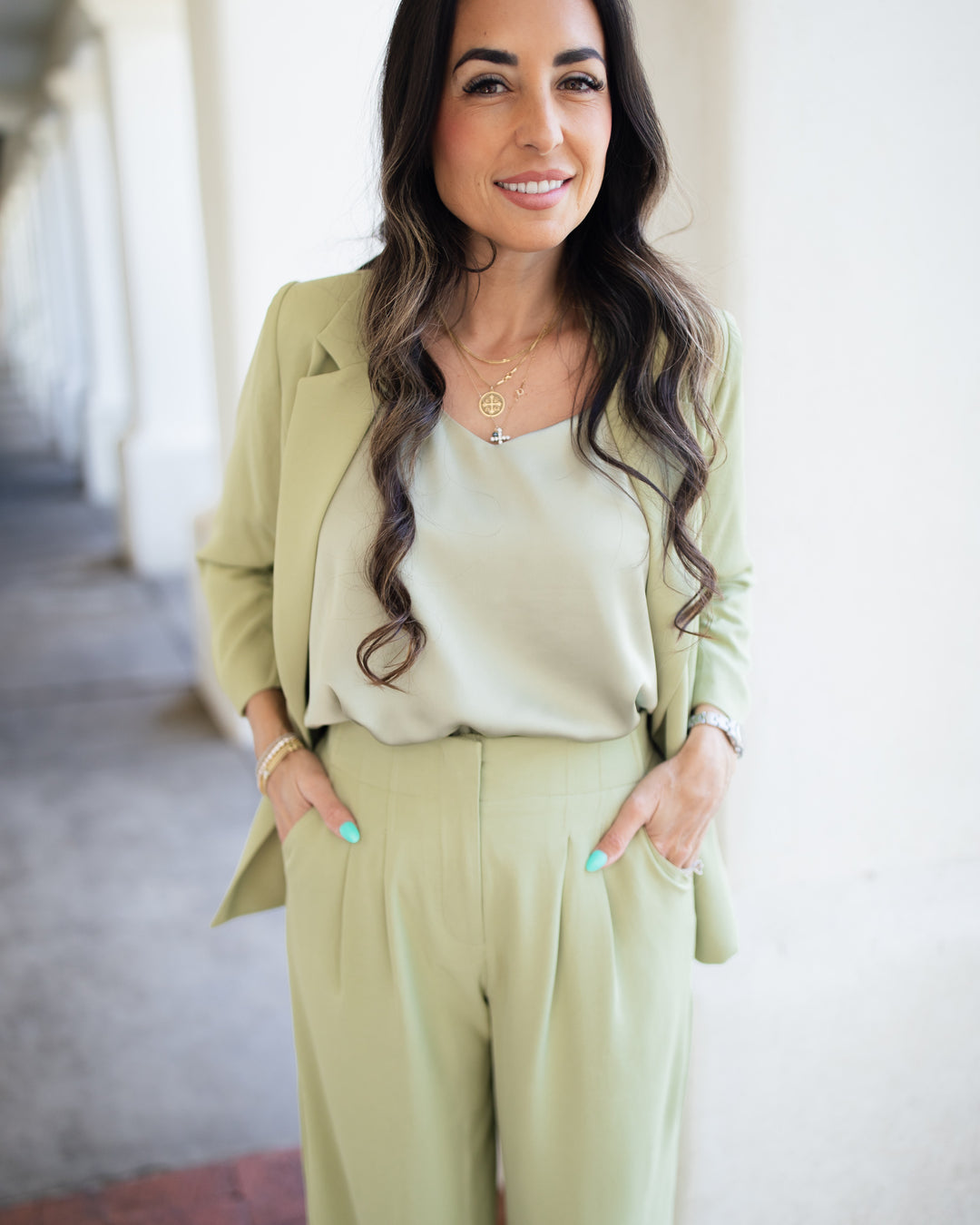 The Romy Blazer - Sage
